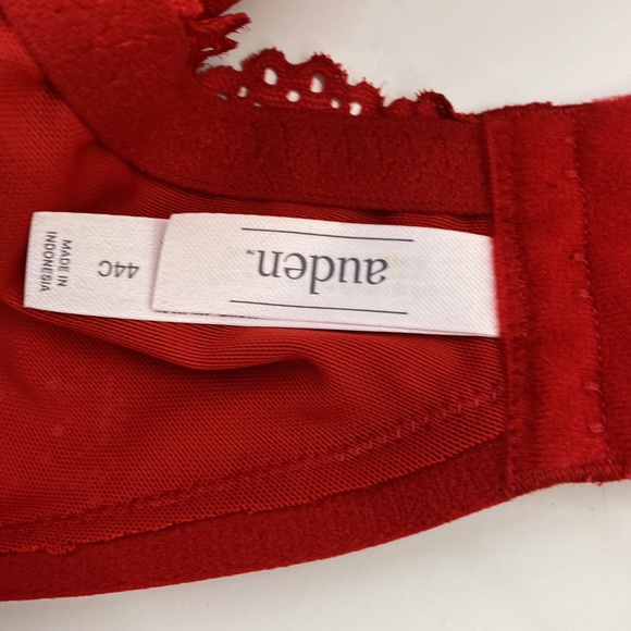 Auden Women's Bra 44C Smooth Lace Plunge Push-Up - Picture 5 of 5